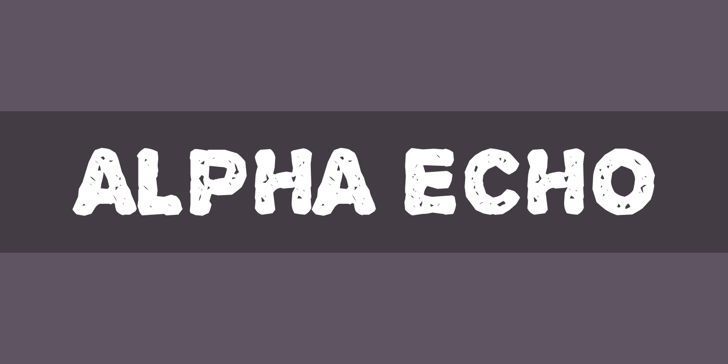 폰트 Alpha Echo